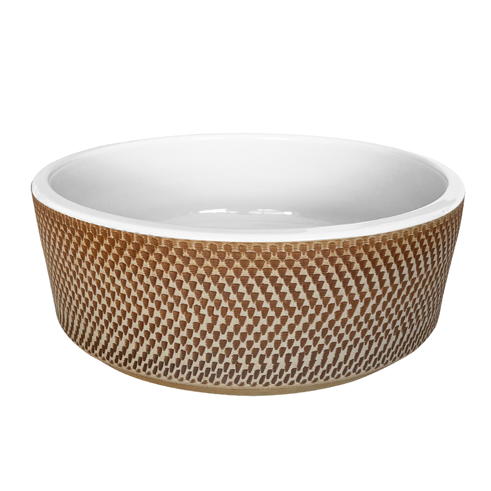 Arezzo Rustic Patterned Round Counter Top Basin - 410mm Diameter - Image 3