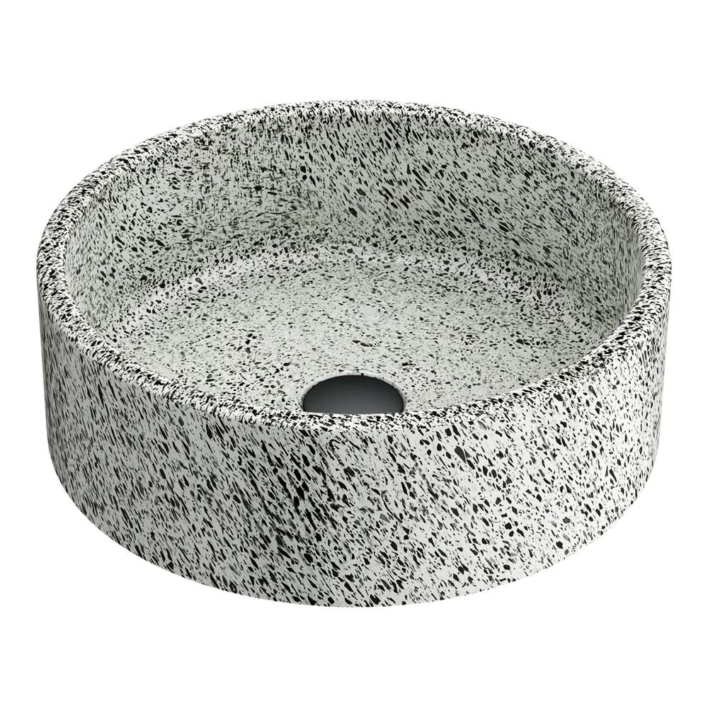 Arezzo Speckled Stone Effect Round Counter Top Basin - 410mm Diameter - Image 2