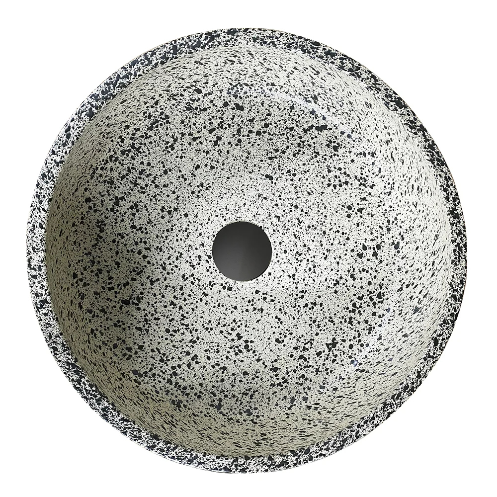 Arezzo Speckled Stone Effect Round Counter Top Basin - 410mm Diameter - Image 3
