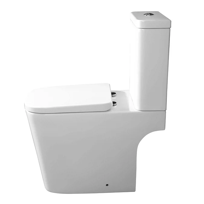 Arezzo Square Close Coupled Rimless Toilet with Soft Close Seat - Image 2