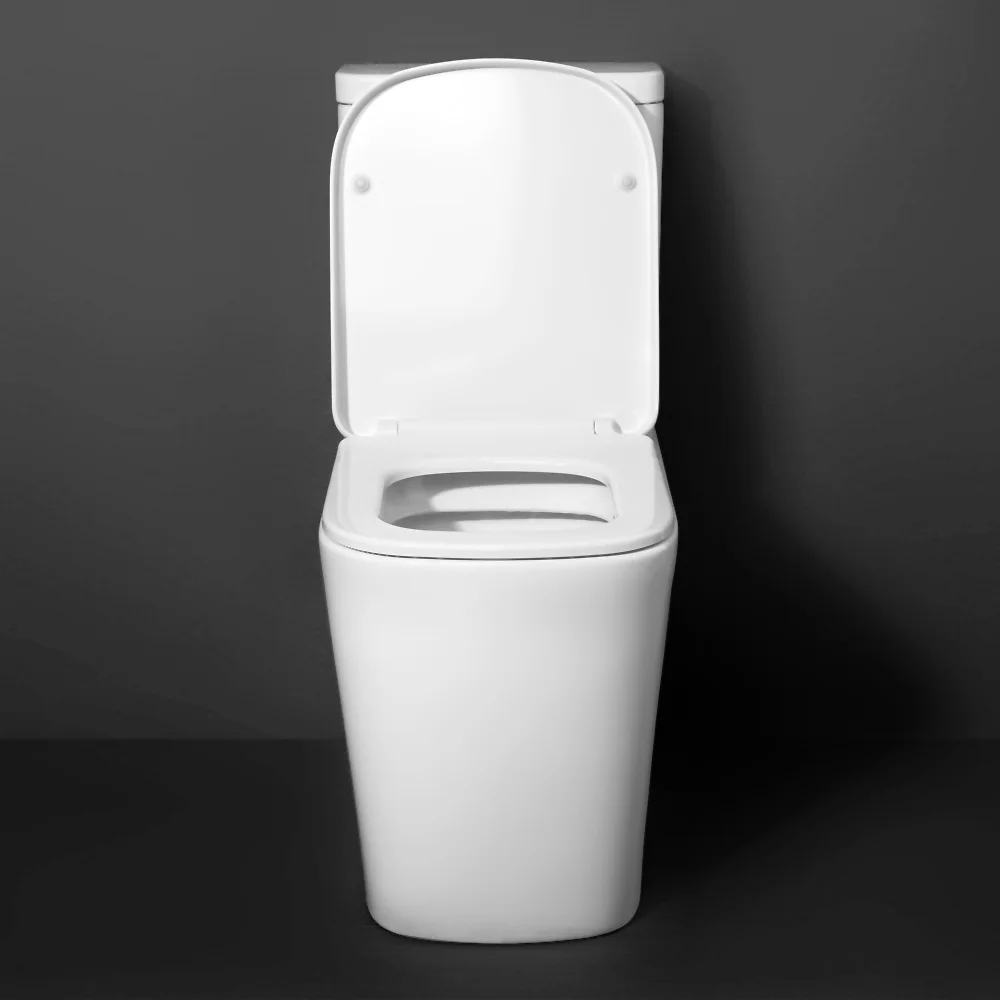 Arezzo Square Close Coupled Rimless Toilet with Soft Close Seat - Image 3