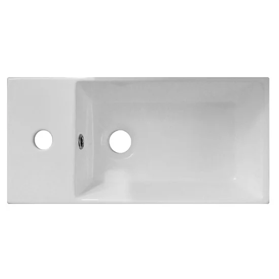 Nuie Compact Rectangular Counter Top Ceramic Basin - Image 2