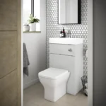 Brooklyn 500mm Grey Mist 2-In-1 Combined Wash Basin & Toilet