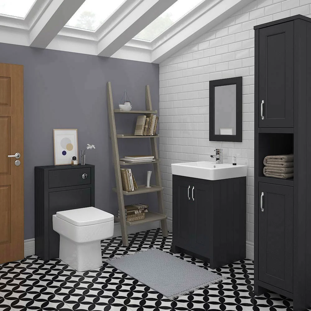 Chatsworth 500mm Traditional Graphite Toilet Unit Only - Image 3