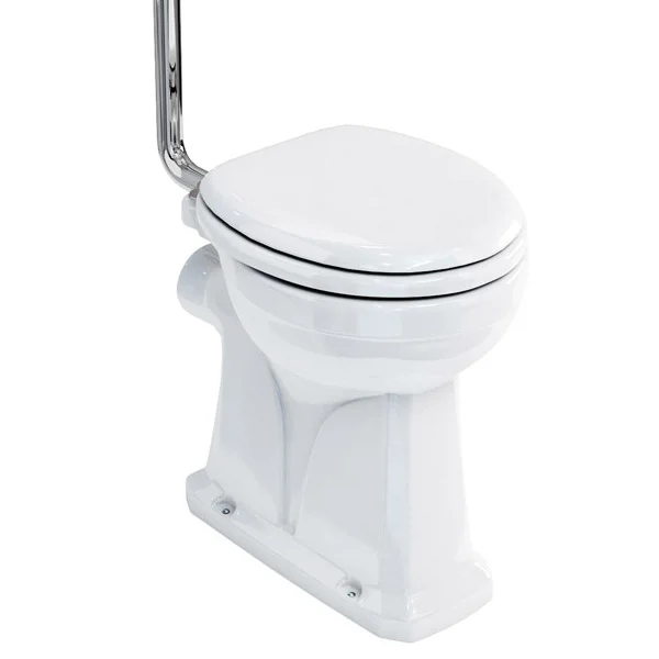 Burlington Regal High Level Raised Height Toilet with White Ceramic Cistern - Image 3