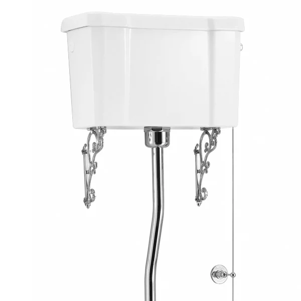 Burlington Regal High Level Raised Height Toilet with White Ceramic Cistern - Image 2