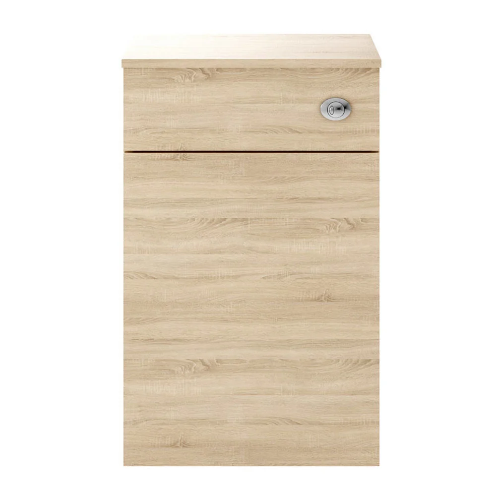 Brooklyn WC Unit with Concealed Cistern - Natural Oak (500mm) - Image 2
