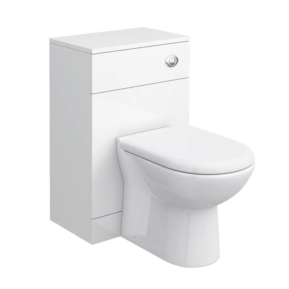 Cove 500mm Back to Wall Toilet Unit with Concealed Cistern & Soft Close Seat - Depth 300mm