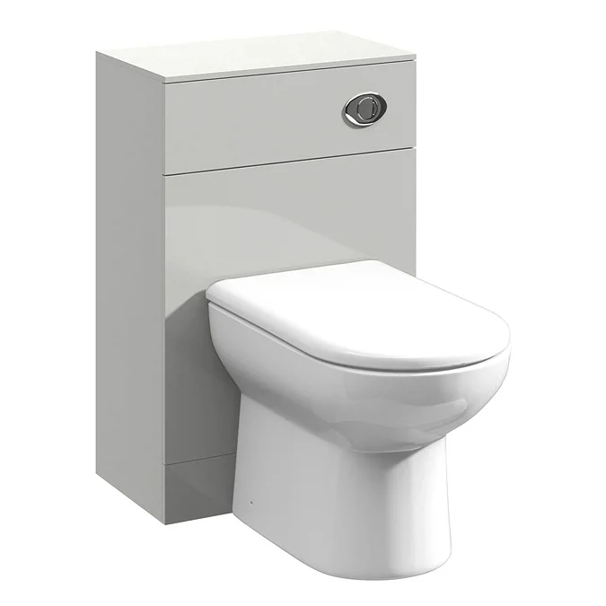 Cove Light Grey 500x300mm BTW Toilet Unit inc. Cistern + Soft Close Seat