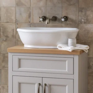 Chatsworth 535 x 390mm Traditional Oval Countertop Basin Gloss White