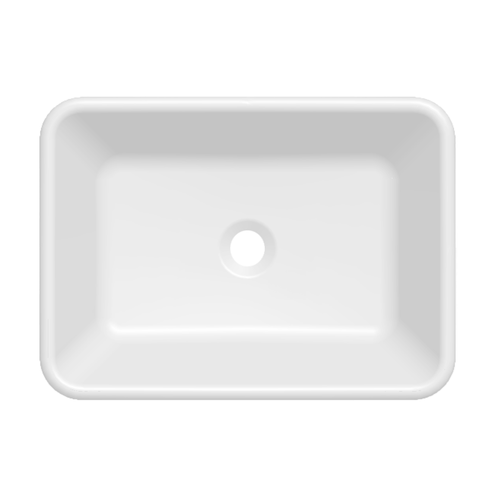 Chatsworth 535 x 390mm Traditional Rectangular Countertop Basin Gloss White - Image 2