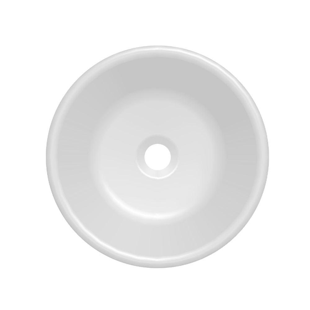 Chatsworth 390mm Traditional Round Countertop Basin Gloss White - Image 2