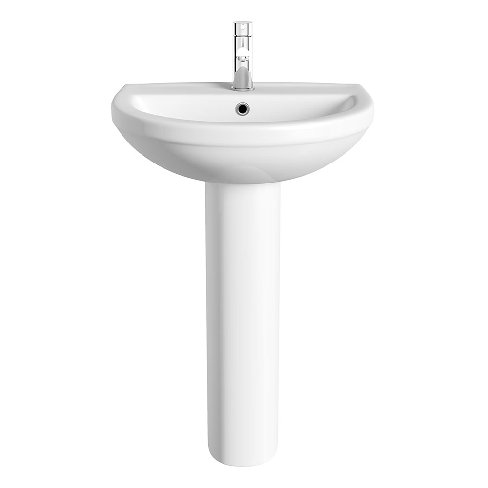 Clarity 550mm 1TH Full Pedestal Basin - Image 2