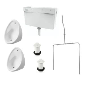 RAK Exposed Urinal Pack with 2 Jazira Urinal Bowls