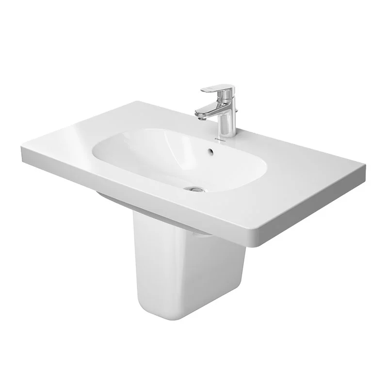 Duravit D-Code 1TH Washbasin + Semi Pedestal