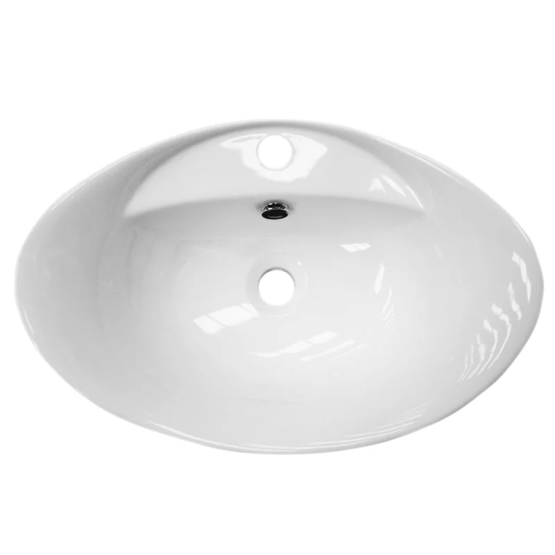 Faro Oval Counter Top Basin with Mono Basin Mixer (590 x 395mm) - Image 2
