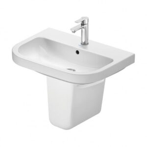Duravit D-Code 650mm Curved Basin and Semi Pedestal