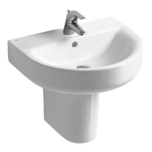 Ideal Standard Connect Arc 1TH Basin + Semi Pedestal Width 55cm