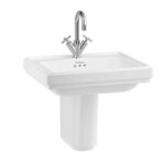 Burlington Riviera 580mm Square Basin + Semi Pedestal