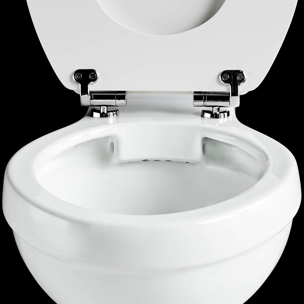 Burlington Rimless Medium Level WC with 520mm Lever Cistern - Image 4
