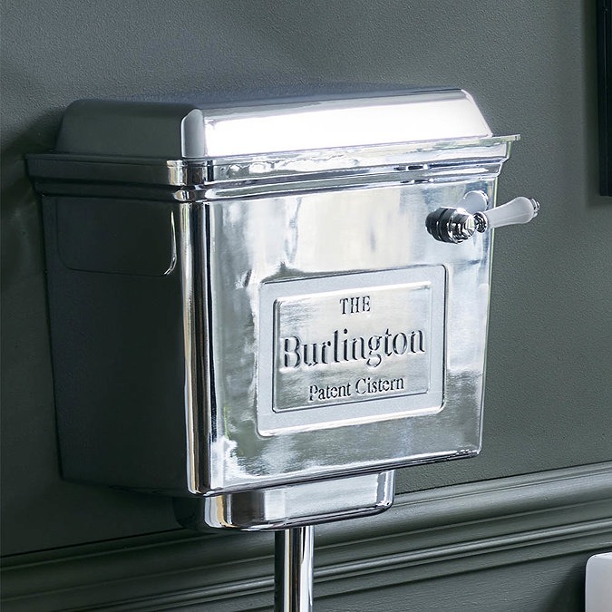Burlington Standard Low Level WC with Chrome Lever Cistern - Image 2