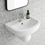 Cruze Basin + Semi Pedestal (550mm Wide - 1 Tap Hole)