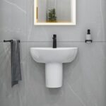 hansgrohe GladeLake S 550mm 1TH Basin + Semi Pedestal