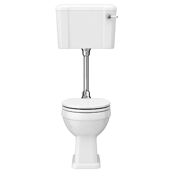 Milton Traditional Comfort Height Mid-Level Toilet + White Soft Close Seat - Image 2