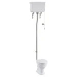 Burlington Guild High Level Toilet - Brushed Nickel