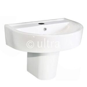 Ultra - Priory 600 Basin 1TH & Semi Pedestal