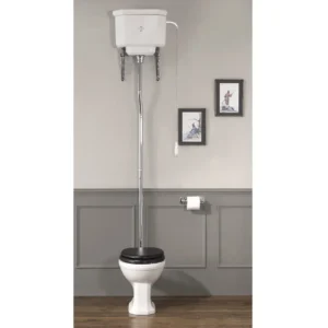 Silverdale Empire Art Deco High Level Toilet - Excludes Seat