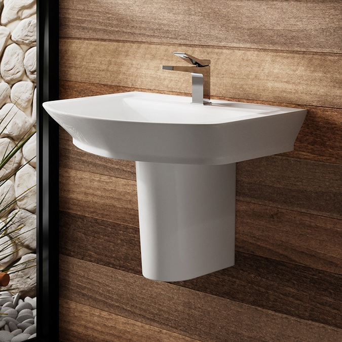 Hudson Reed Maya Basin 1TH + Semi Pedestal
