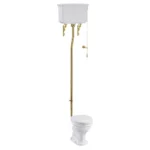 Heritage - Dorchester High-level WC & Gold Flush Pack