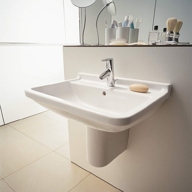 Duravit Starck 3 1TH Basin + Semi Pedestal - Image 3