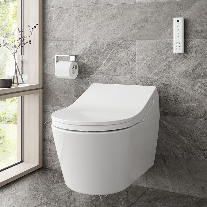 Toto Washlet RX Rimless Wall Hung Shower Toilet & Remote Control