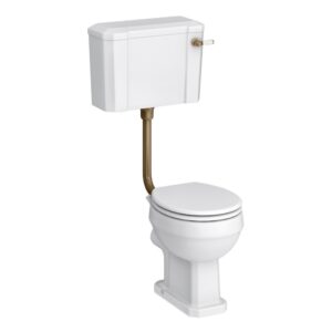 Chatsworth Traditional Low Level Toilet - Excludes Seat - Antique Brass