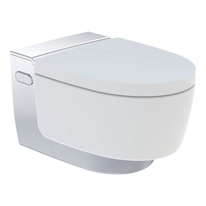 Geberit AquaClean Gloss Chrome Mera Comfort Rimless Wall Hung Shower WC - Image 4