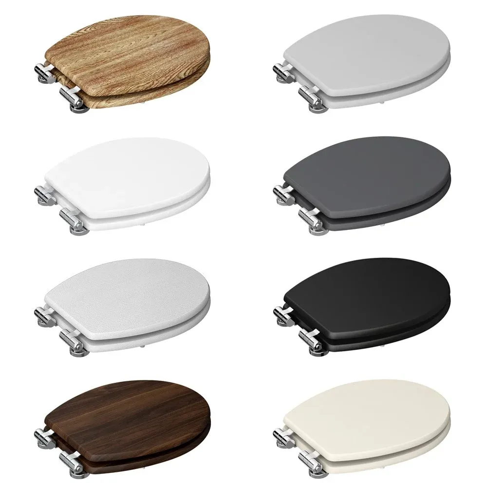 Carlton Matt Black Traditional High Level Toilet with Soft Close Seat - Image 3