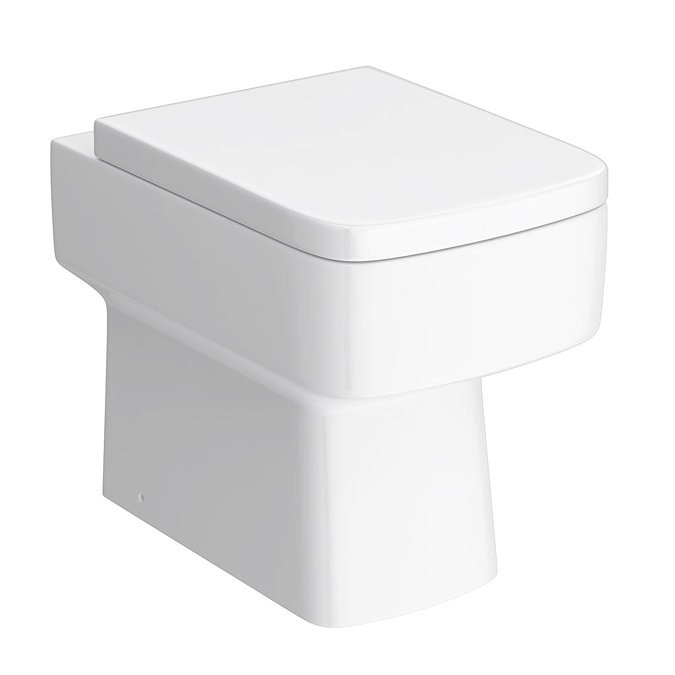Brooklyn White Gloss Combined Two-In-One Wash Basin, Toilet & Flush Plate (500mm wide x 300mm) - Image 4