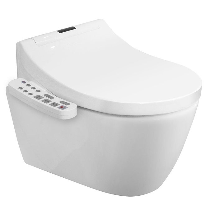 Bianco Wall Hung Smart Toilet with Bidet Wash Function, Heated Seat + Dryer - Image 3