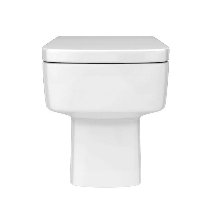 Brooklyn White Gloss Combined Two-In-One Wash Basin, Toilet & Flush Plate (500mm wide x 300mm) - Image 5
