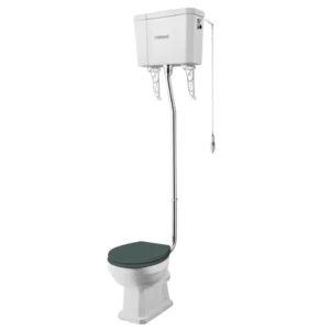 Trafalgar High Level Toilet with Soft Close Seat – Traditional Ceramic WC