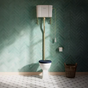 Trafalgar High Level Toilet (Brushed Brass) Excludes Seat
