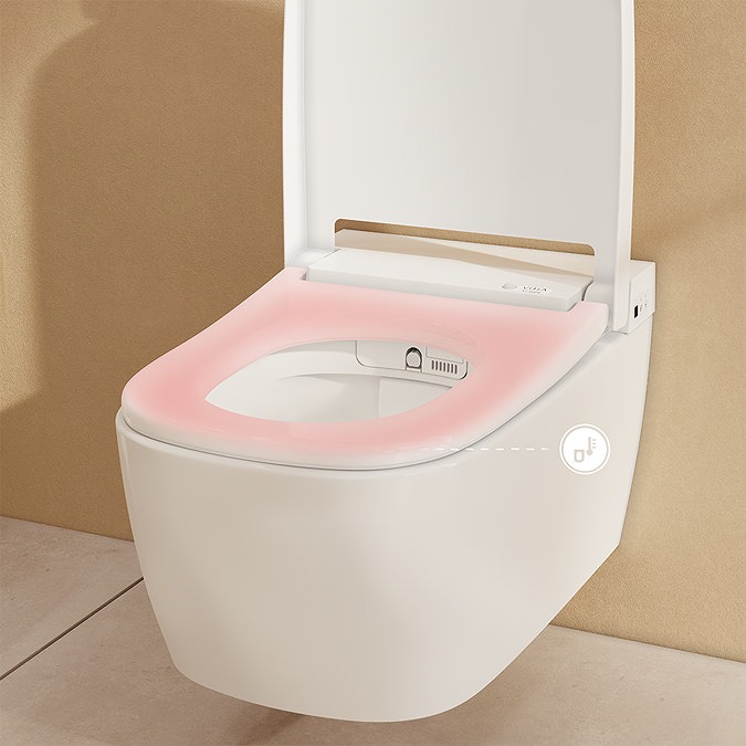 VitrA V-Care Smart Wall-Hung Comfort Model Toilet and Soft Close Seat - Image 7