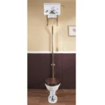 Silverdale Victorian Garden Pattern High Level Toilet - Excludes Seat Chrome Fittings