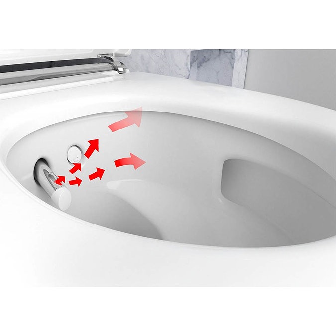 Geberit AquaClean Gloss Chrome Mera Classic Rimless Wall Hung Shower WC - Image 9