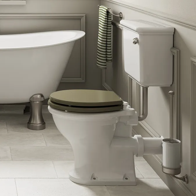 Burlington Guild Low Level Toilet - Brushed Nickel - Image 3