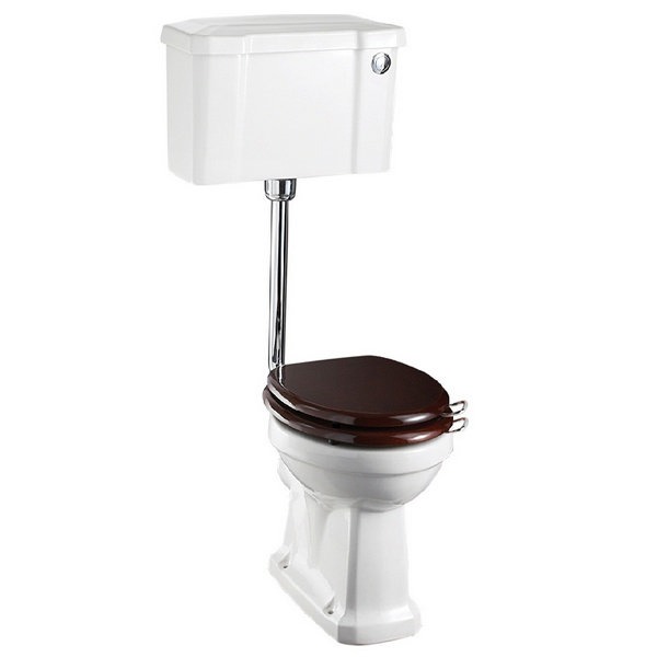 Burlington Low Level WC - 51cm Ceramic Cistern - Button Flush