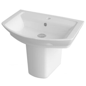 Nuie Clara Basin & Semi Pedestal - 1 Tap Hole