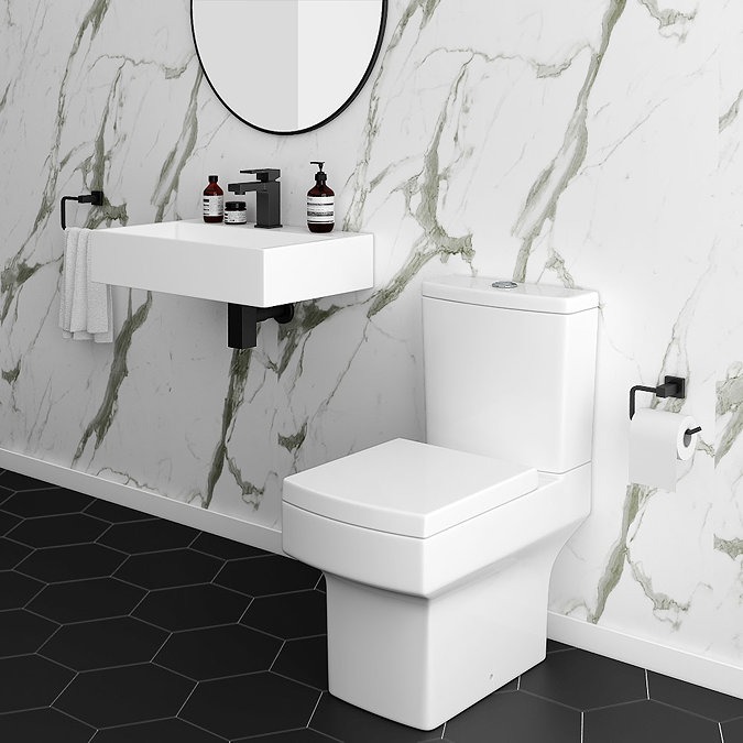 Arezzo 500mm Wall Mounted / Countertop Stone Resin Basin with Hidden Waste Cover